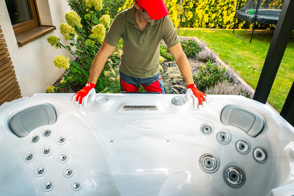 Luxury hot tub installation