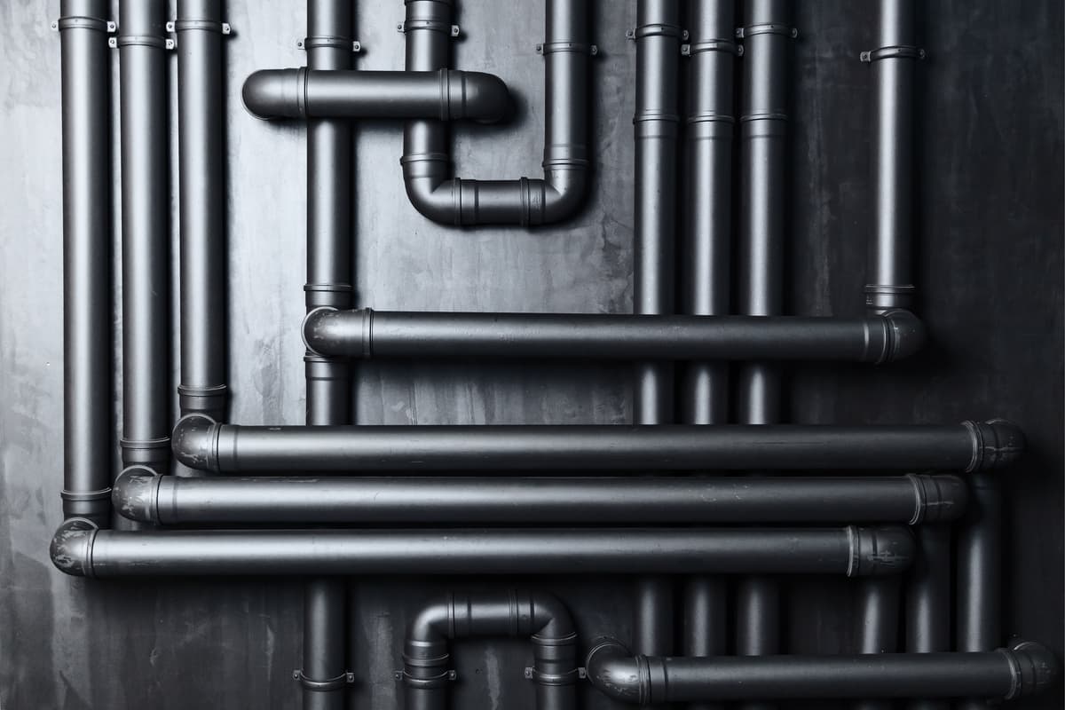 Professional pipe installation in a commercial plumbing system